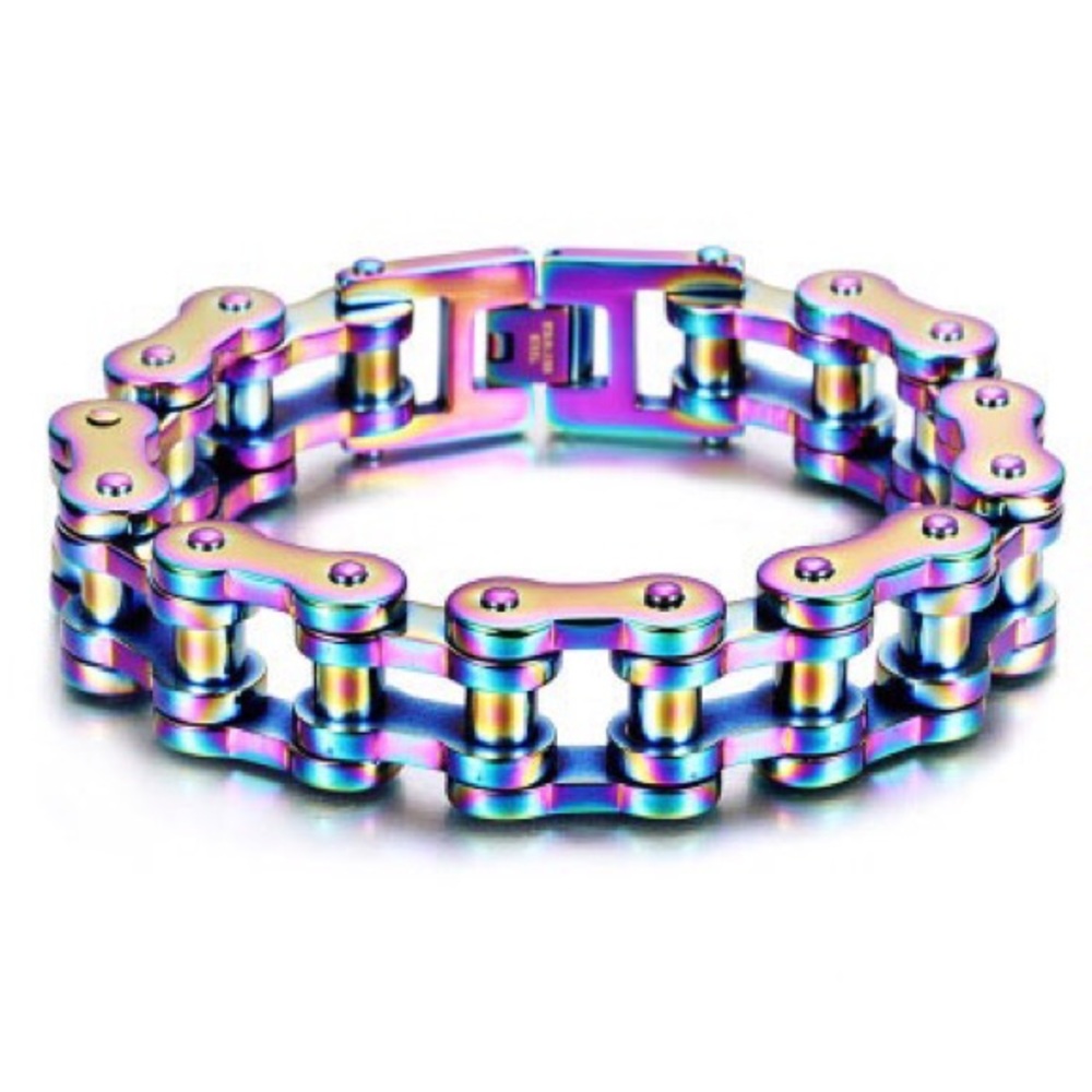 D&Z Stainless Steel Motorcycle Bike Chain Bracelet